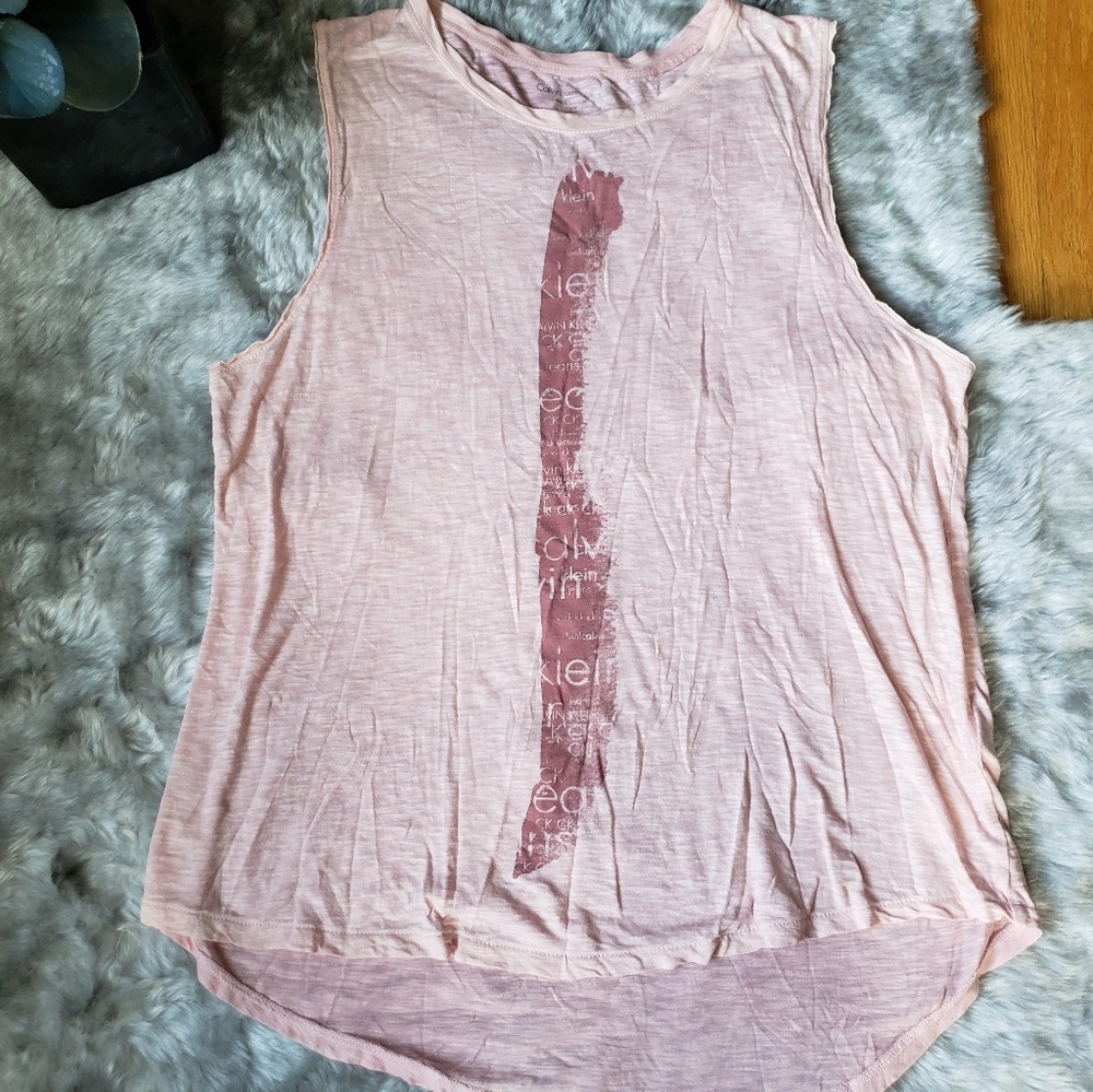 Calvin Klein pink casual flowy top large